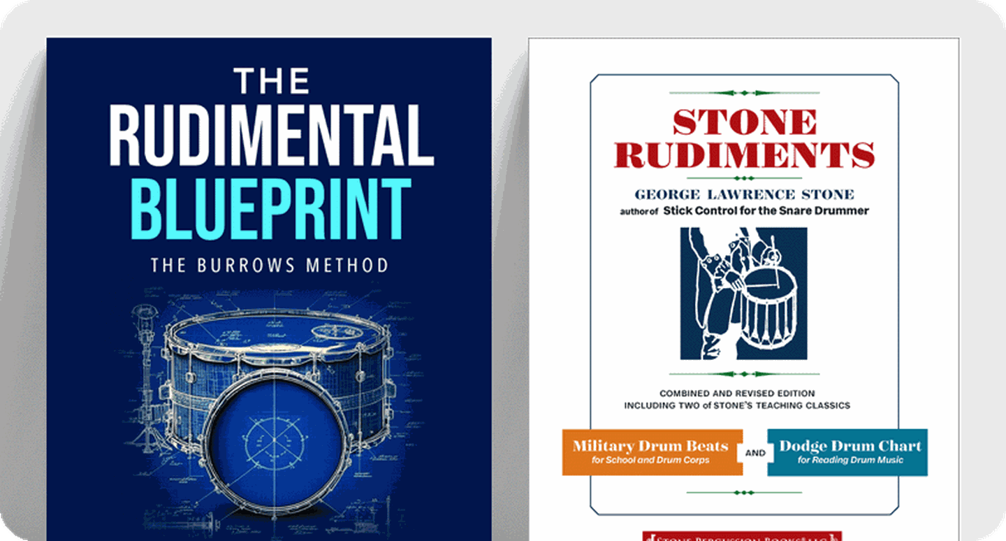 Percussion method book covers.